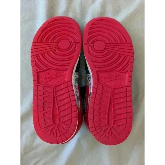 Nike Air Jordan 1 Mid SE GS Sz 4Y Ugly Sweater Red Black Christmas DM1208-150 - Picture 8 of 16